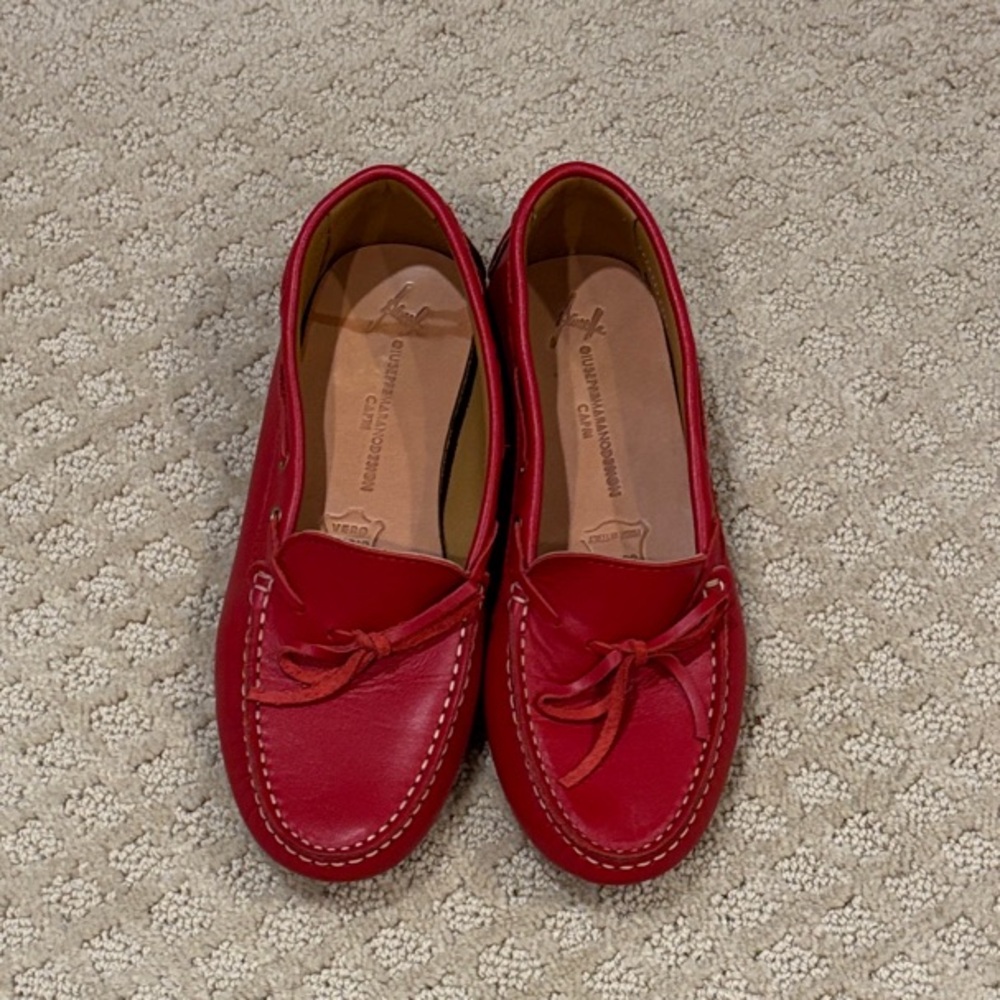 Red Leather Loafers